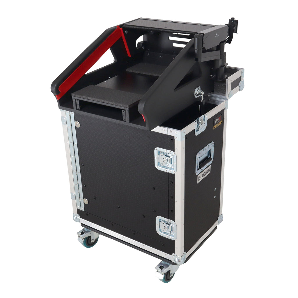 Allen and Heath QU-5 Flip-Ready Hydraulic Console Easy Retracting Lifting Case 1U and Laptop Display Arm by ZCASE
