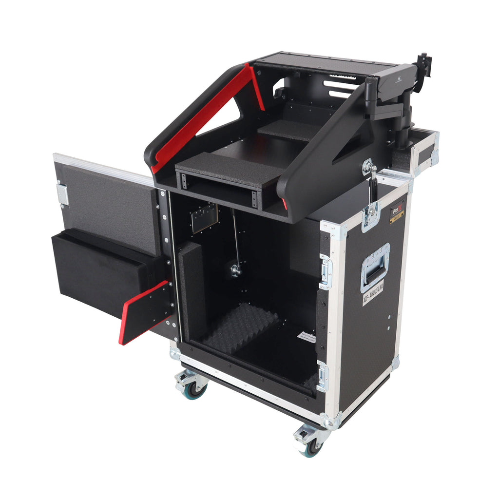 Allen and Heath QU-5 Flip-Ready Hydraulic Console Easy Retracting Lifting Case 1U and Laptop Display Arm by ZCASE