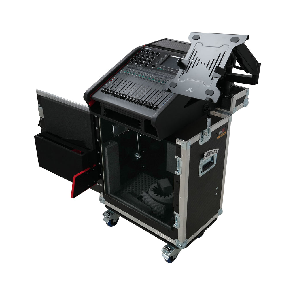 Allen and Heath QU-5 Flip-Ready Hydraulic Console Easy Retracting Lifting Case 1U and Laptop Display Arm by ZCASE