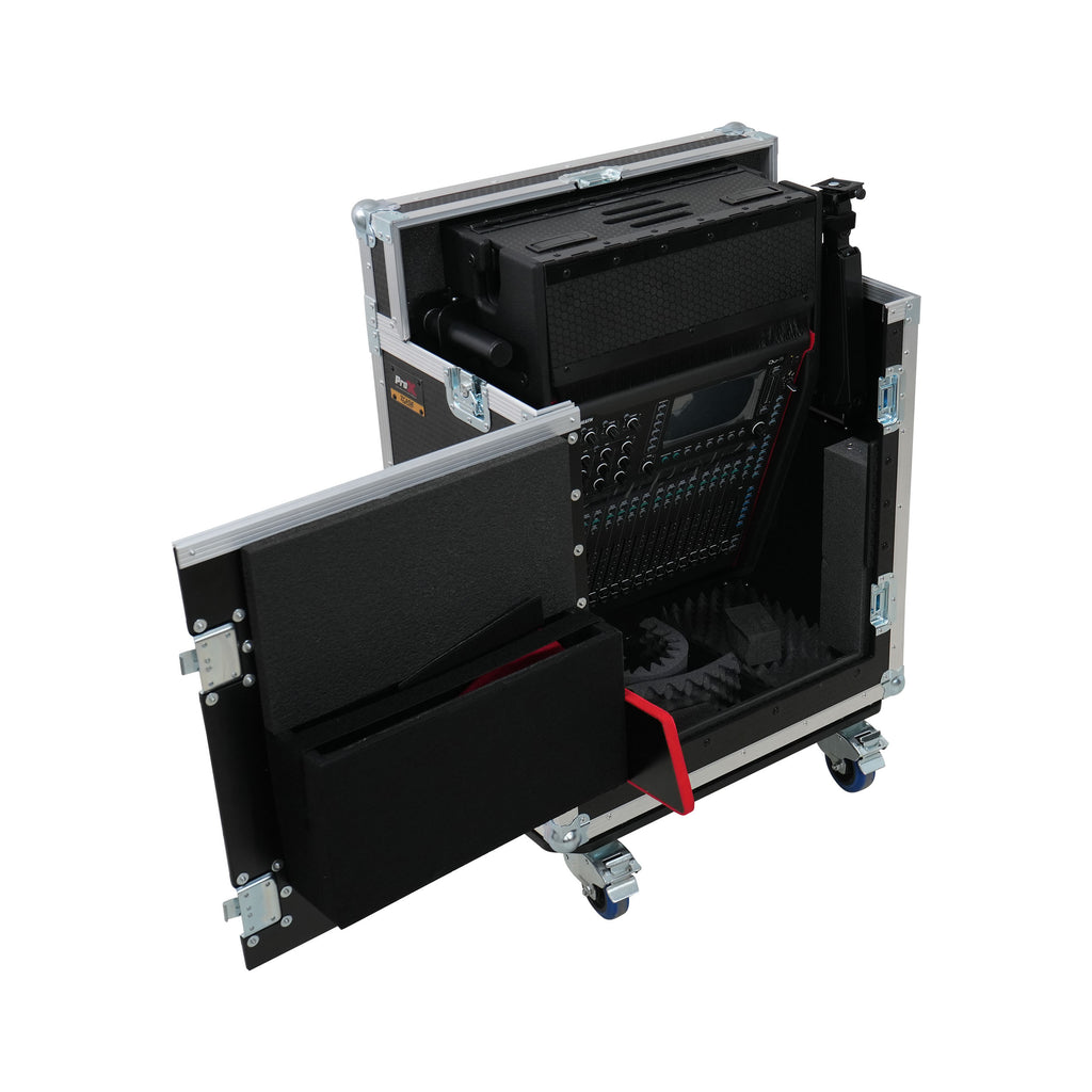 Allen and Heath QU-5 Flip-Ready Hydraulic Console Easy Retracting Lifting Case 1U and Laptop Display Arm by ZCASE
