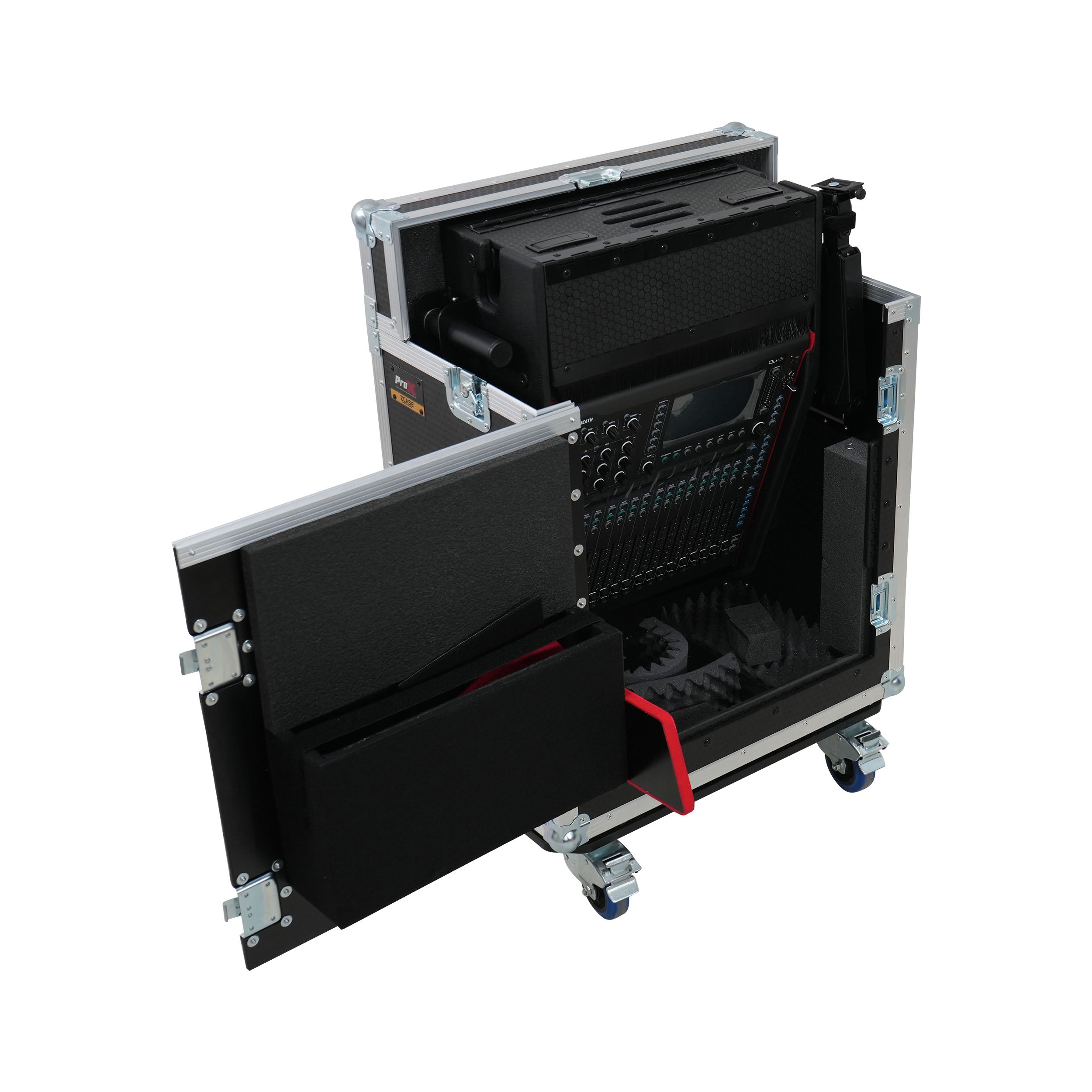 Allen and Heath QU-5 Flip-Ready Hydraulic Console Easy Retracting Lifting Case 1U and Laptop Display Arm by ZCASE