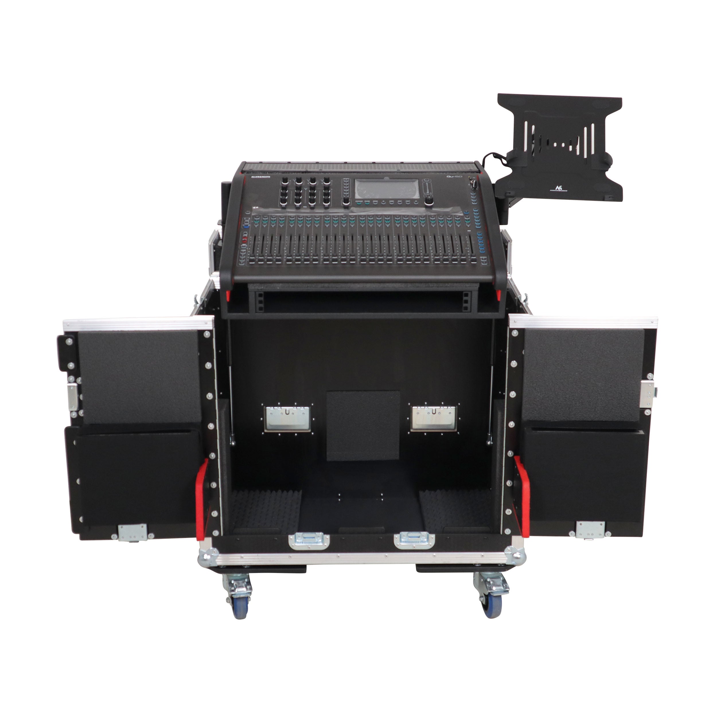 Allen and Heath QU-6 Flip-Ready Hydraulic Console Easy Retracting Lifting Case 1U and Laptop Display Arm by ZCASE