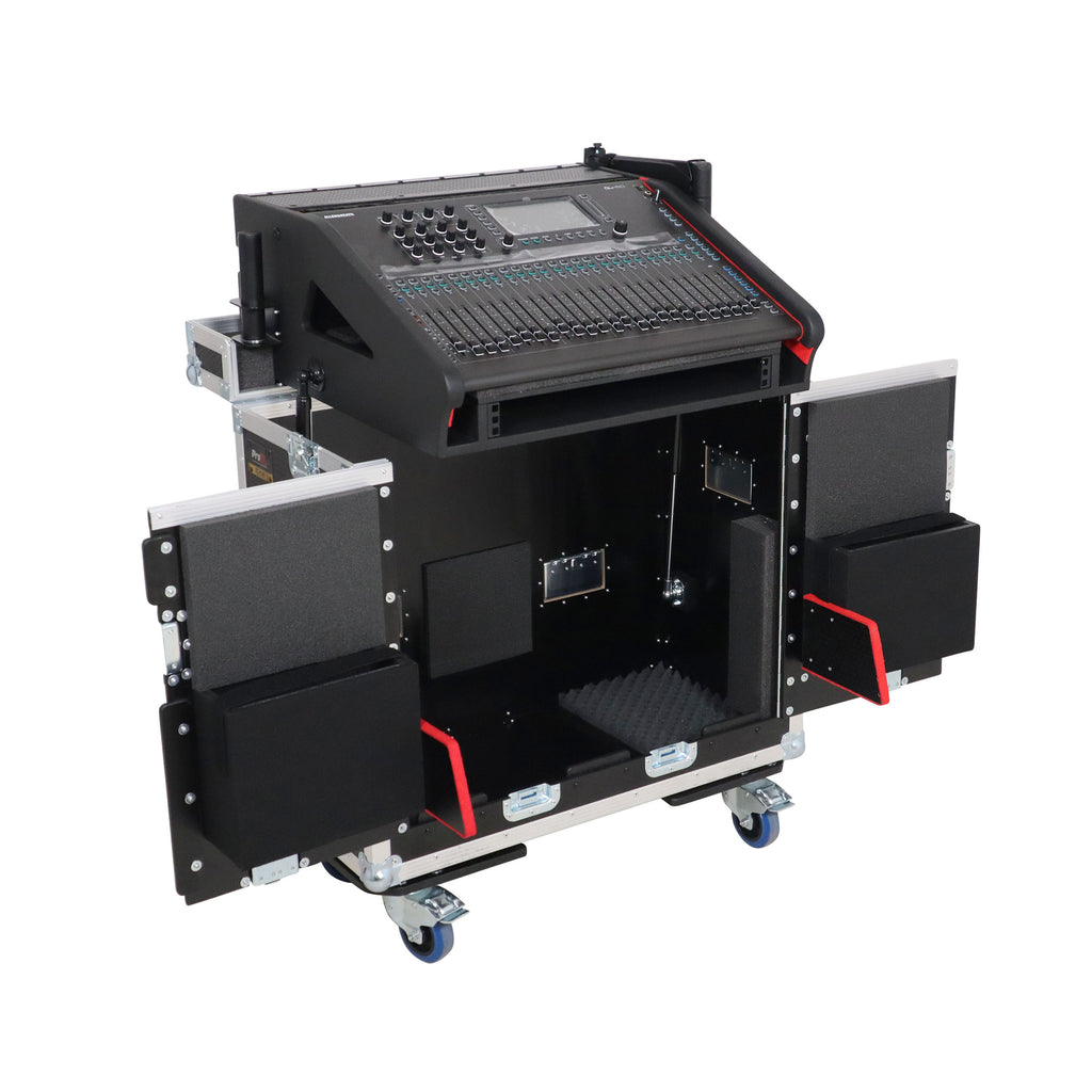 Allen and Heath QU-6 Flip-Ready Hydraulic Console Easy Retracting Lifting Case 1U and Laptop Display Arm by ZCASE