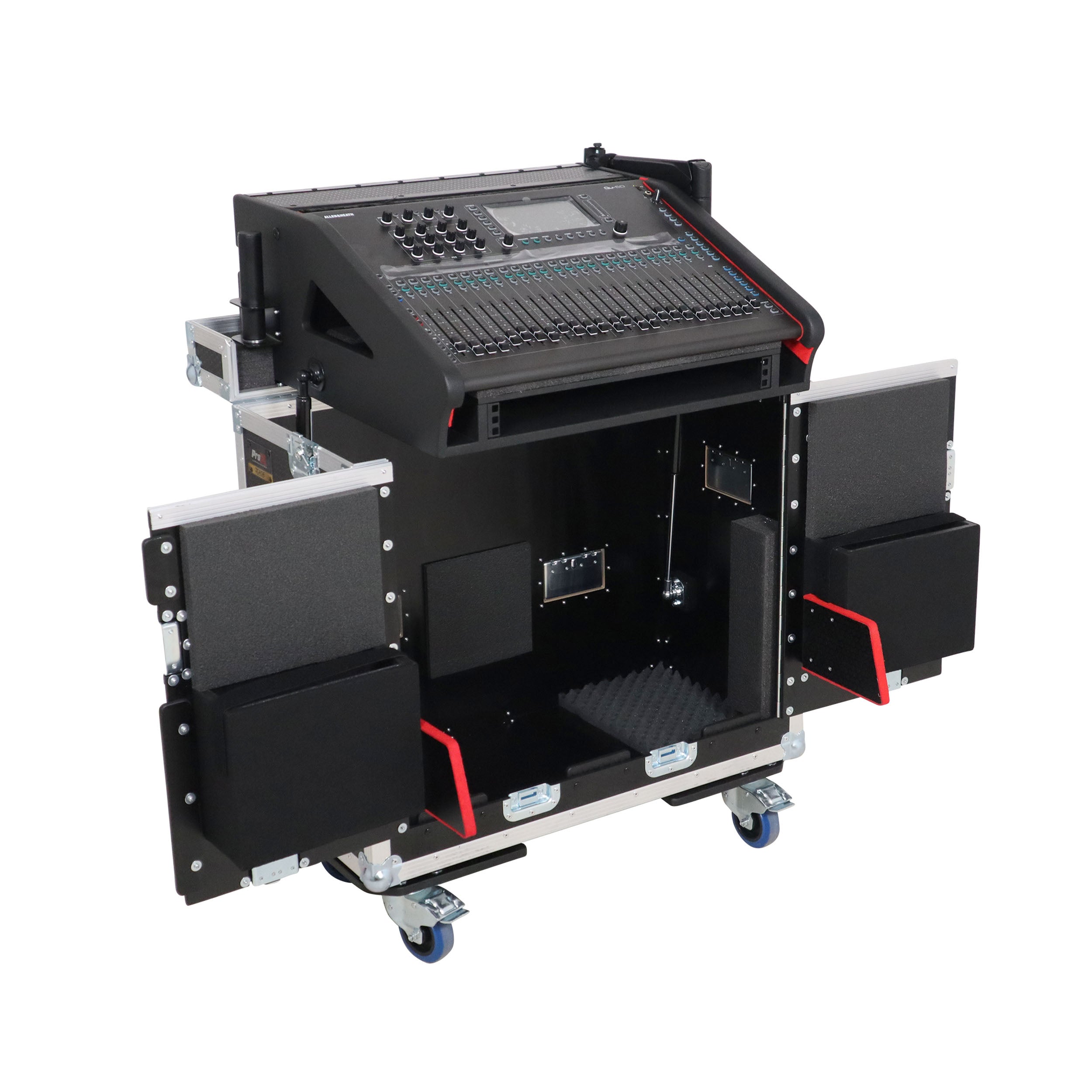 Allen and Heath QU-6 Flip-Ready Hydraulic Console Easy Retracting Lifting Case 1U and Laptop Display Arm by ZCASE
