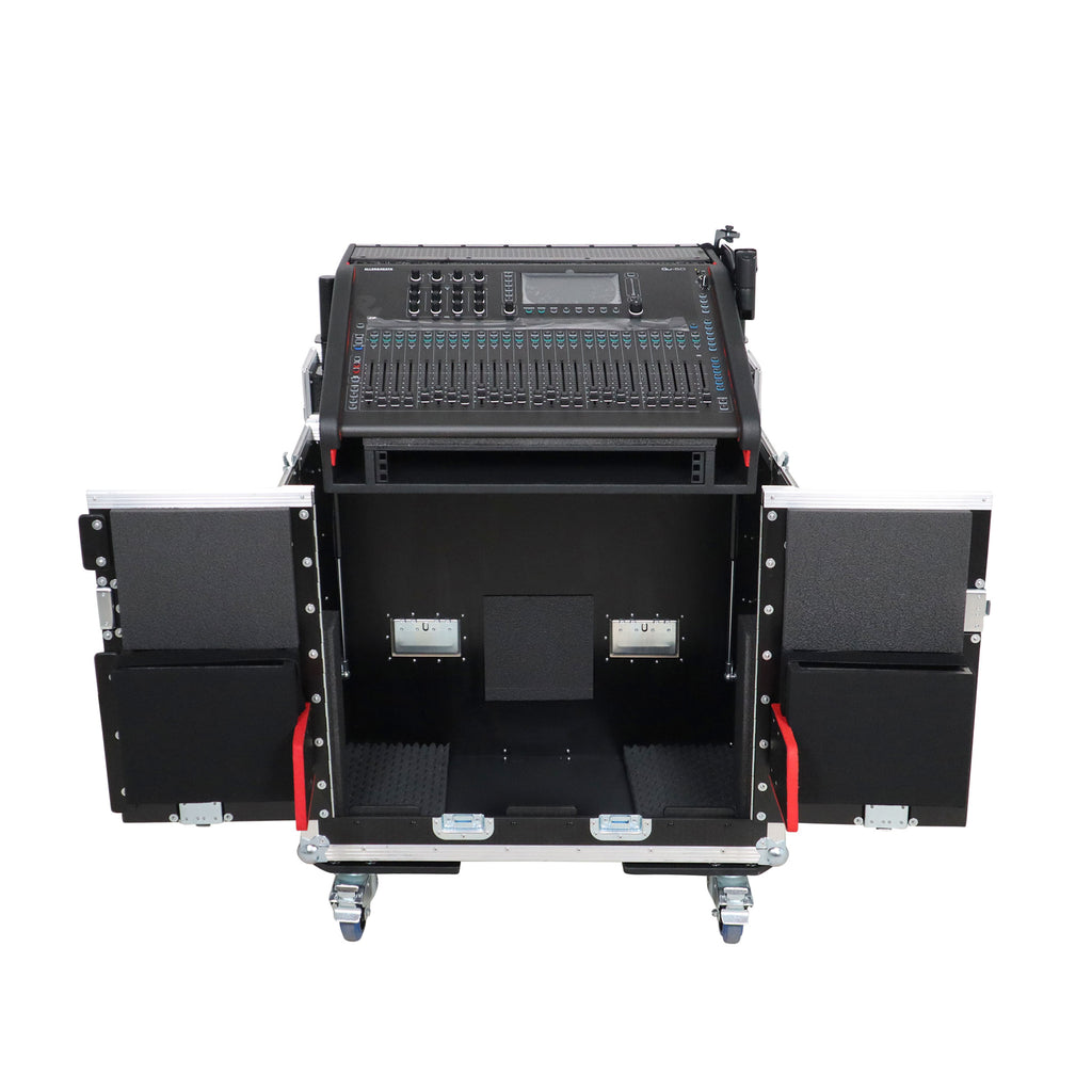Allen and Heath QU-6 Flip-Ready Hydraulic Console Easy Retracting Lifting Case 1U and Laptop Display Arm by ZCASE