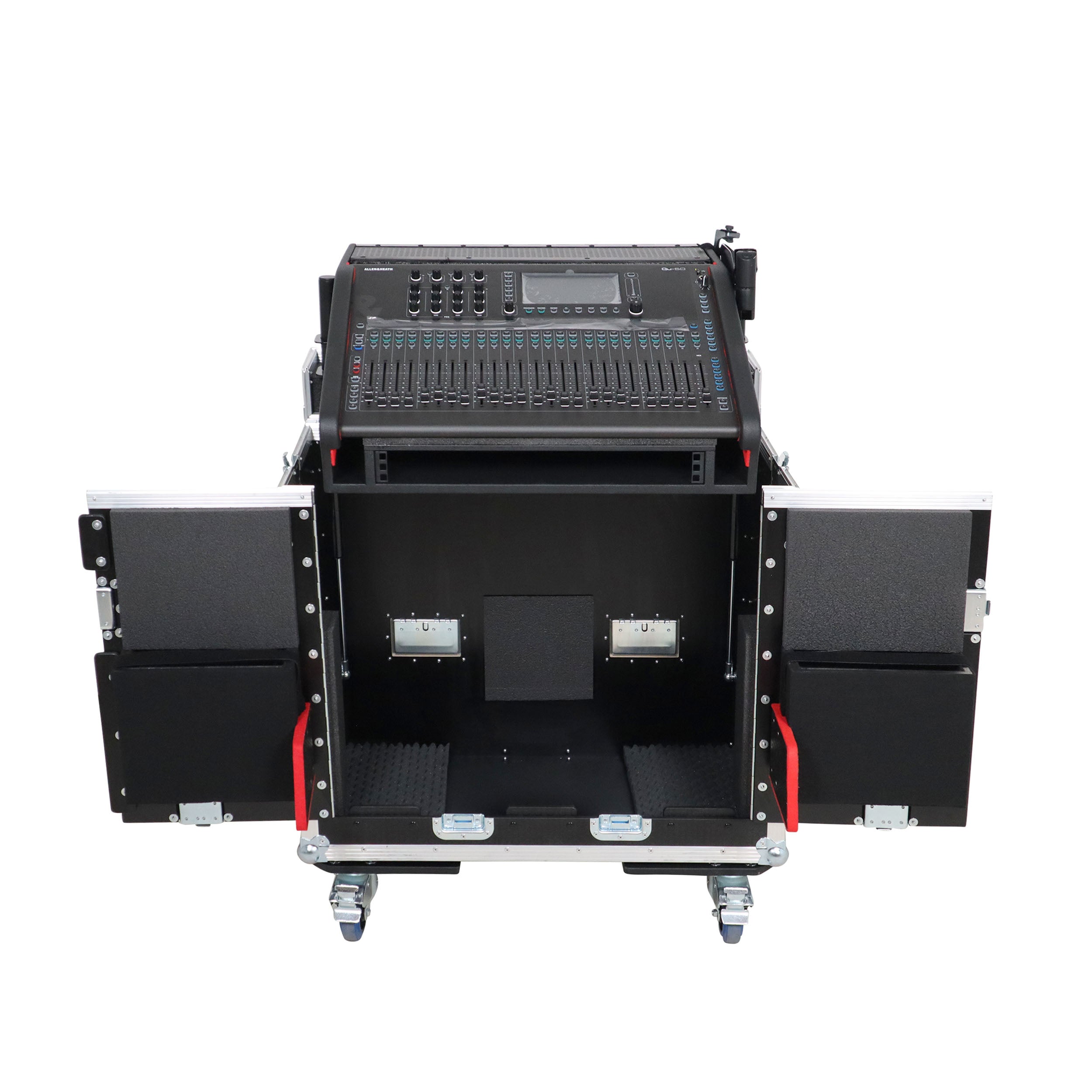 Allen and Heath QU-6 Flip-Ready Hydraulic Console Easy Retracting Lifting Case 1U and Laptop Display Arm by ZCASE