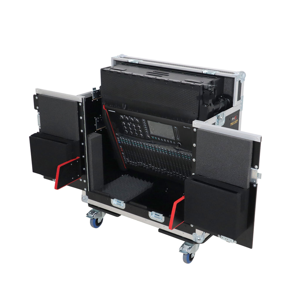 Allen and Heath QU-6 Flip-Ready Hydraulic Console Easy Retracting Lifting Case 1U and Laptop Display Arm by ZCASE