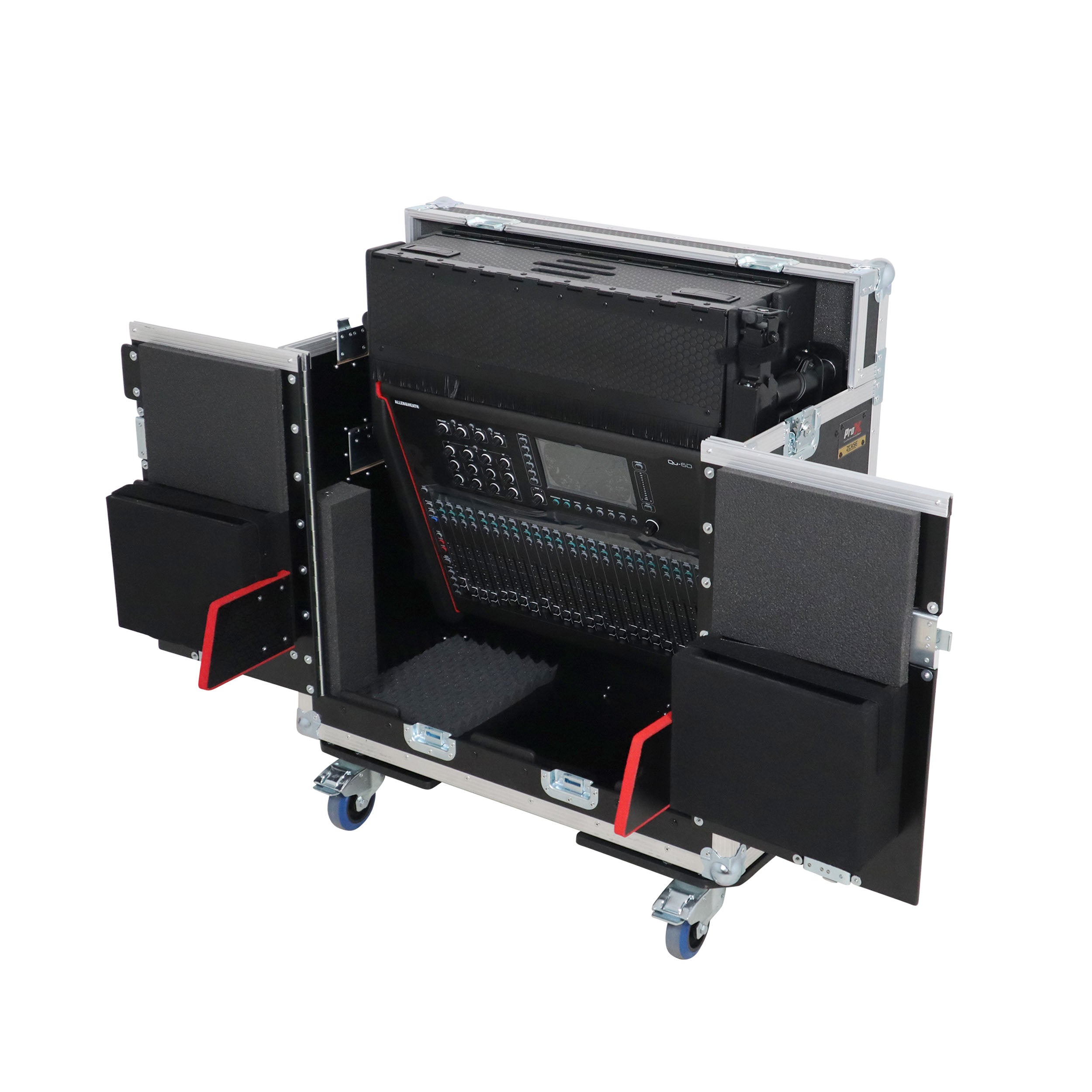 Allen and Heath QU-6 Flip-Ready Hydraulic Console Easy Retracting Lifting Case 1U and Laptop Display Arm by ZCASE