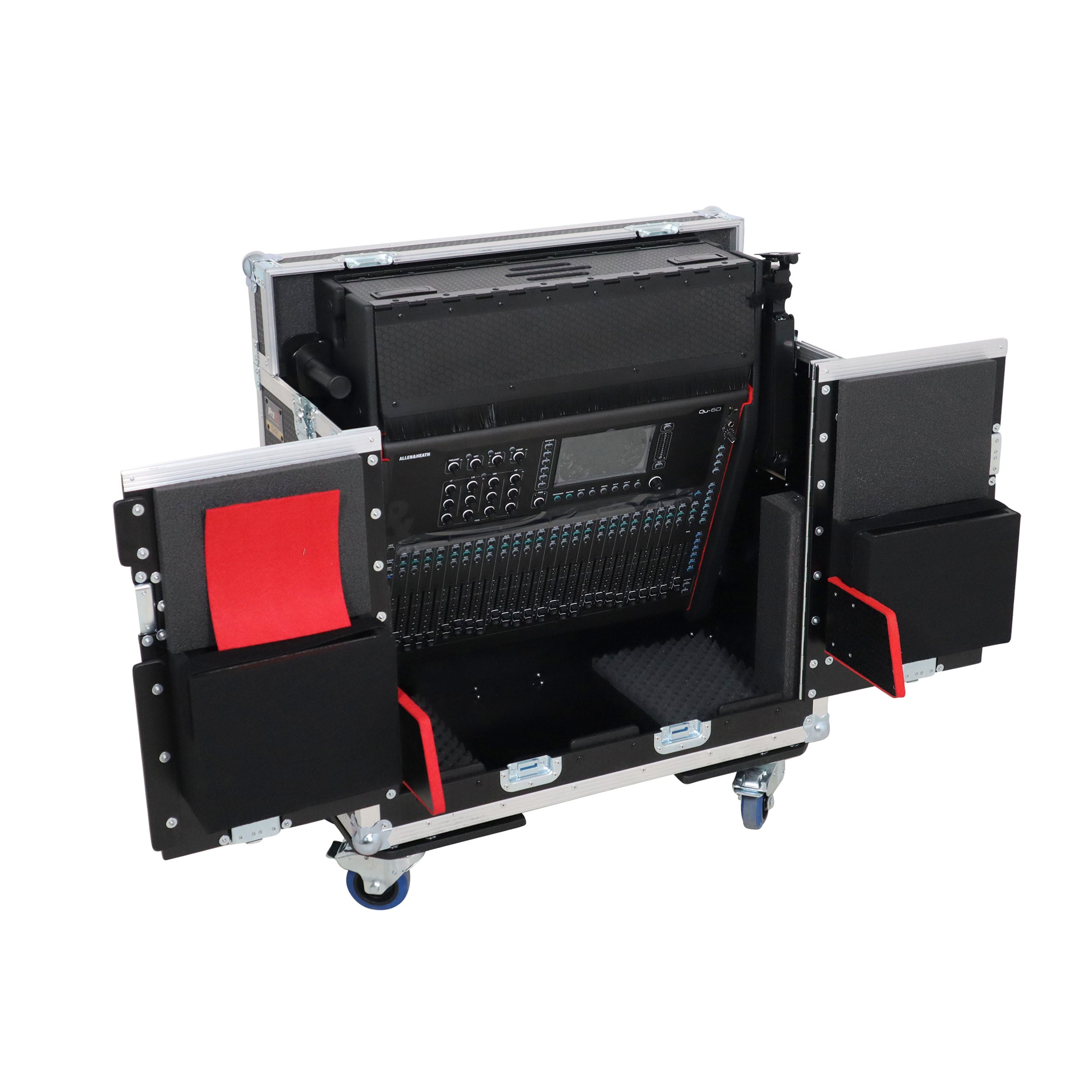Allen and Heath QU-6 Flip-Ready Hydraulic Console Easy Retracting Lifting Case 1U and Laptop Display Arm by ZCASE