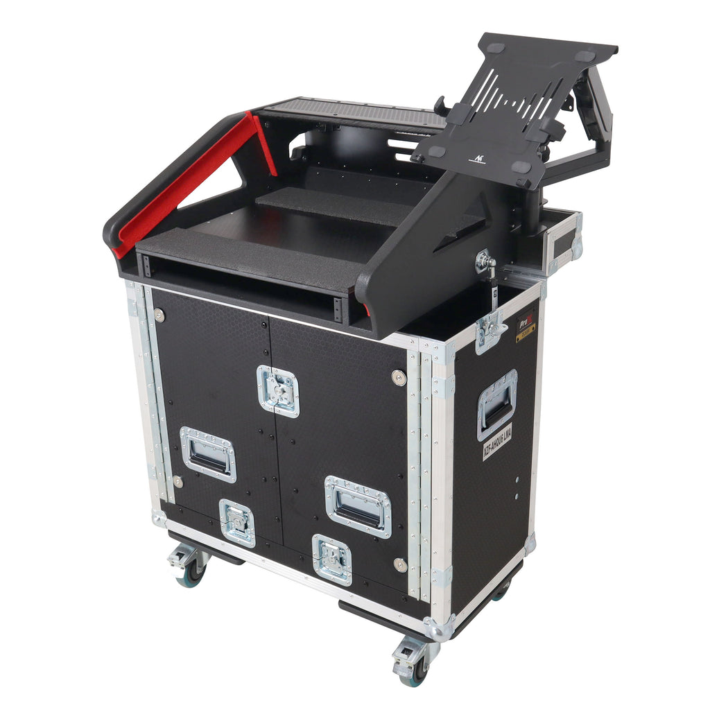 Allen and Heath QU-6 Flip-Ready Hydraulic Console Easy Retracting Lifting Case 1U and Laptop Display Arm by ZCASE