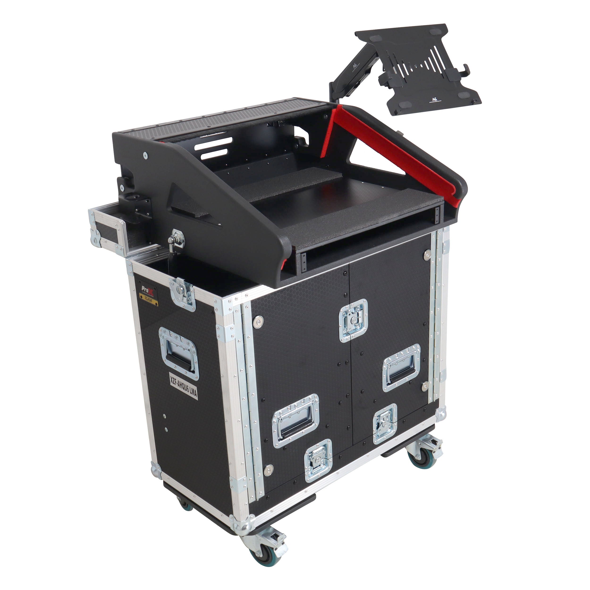 Allen and Heath QU-6 Flip-Ready Hydraulic Console Easy Retracting Lifting Case 1U and Laptop Display Arm by ZCASE