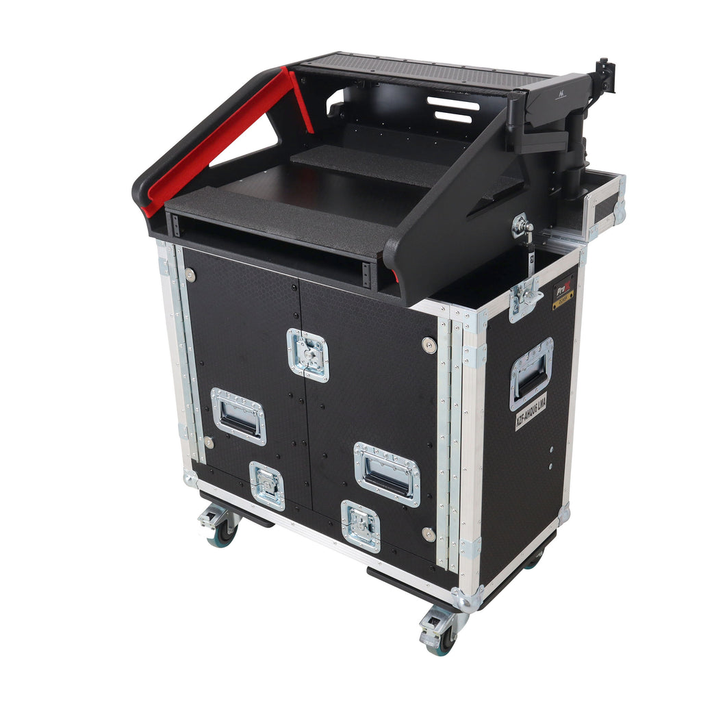 Allen and Heath QU-6 Flip-Ready Hydraulic Console Easy Retracting Lifting Case 1U and Laptop Display Arm by ZCASE