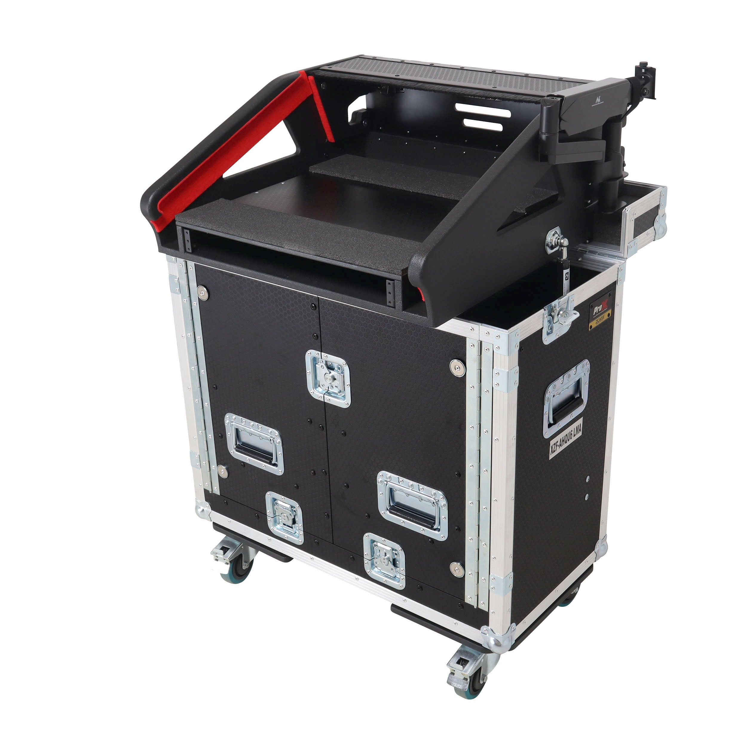 Allen and Heath QU-6 Flip-Ready Hydraulic Console Easy Retracting Lifting Case 1U and Laptop Display Arm by ZCASE