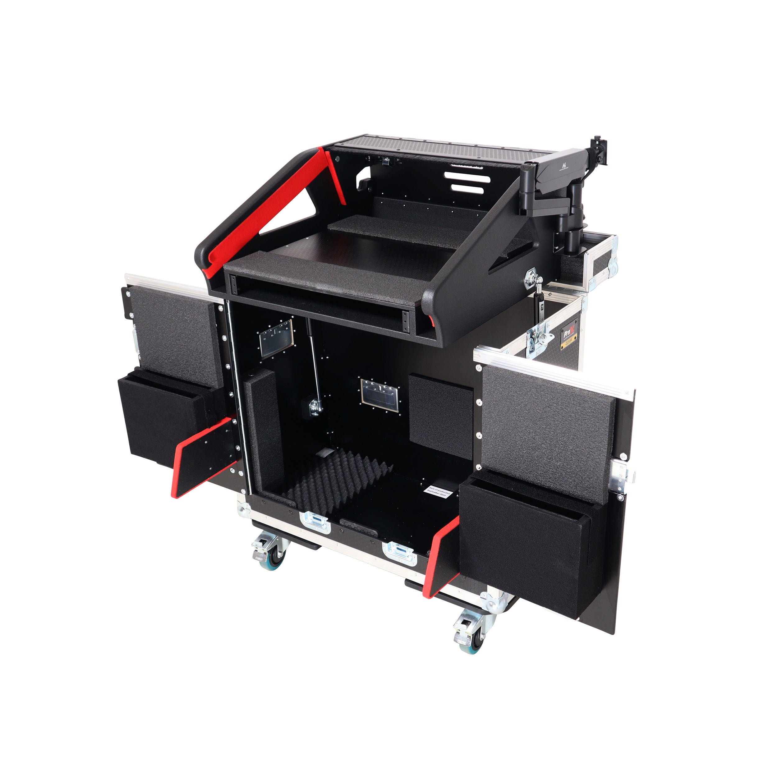 Allen and Heath QU-6 Flip-Ready Hydraulic Console Easy Retracting Lifting Case 1U and Laptop Display Arm by ZCASE