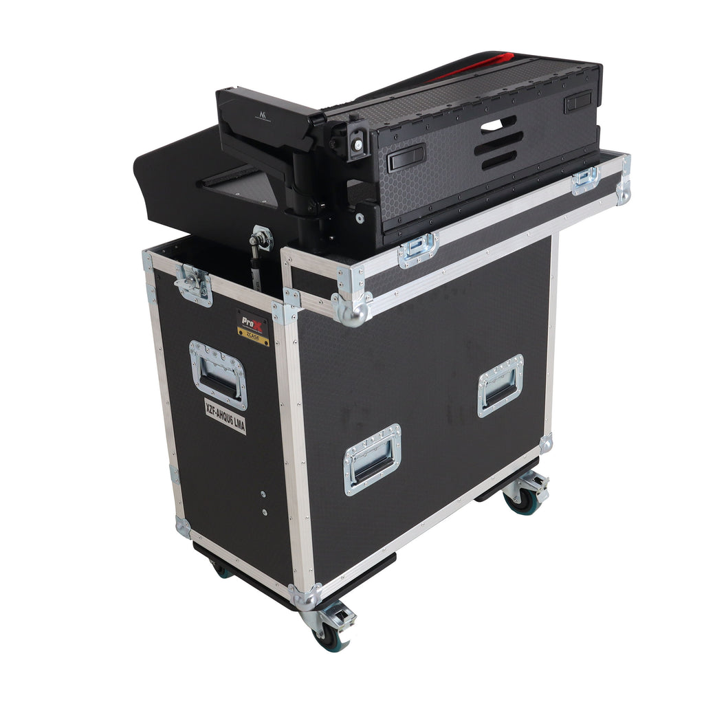 Allen and Heath QU-6 Flip-Ready Hydraulic Console Easy Retracting Lifting Case 1U and Laptop Display Arm by ZCASE