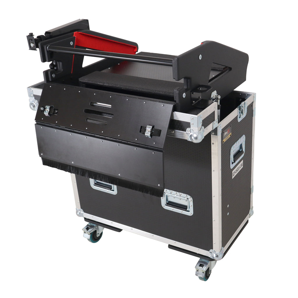 Allen and Heath QU-6 Flip-Ready Hydraulic Console Easy Retracting Lifting Case 1U and Laptop Display Arm by ZCASE