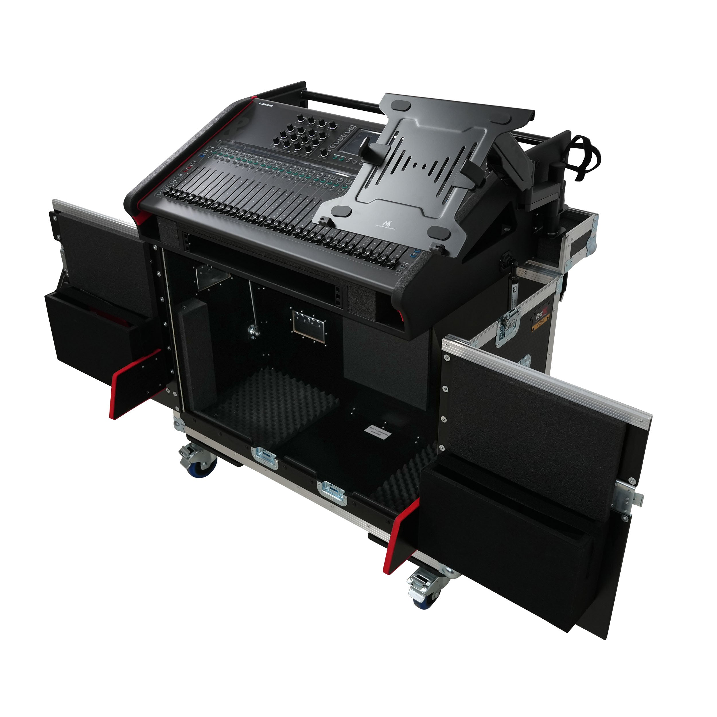 Allen and Heath QU-7 Flip-Ready Hydraulic Console Easy Retracting Lifting Case 1U and Laptop Display Arm by ZCASE