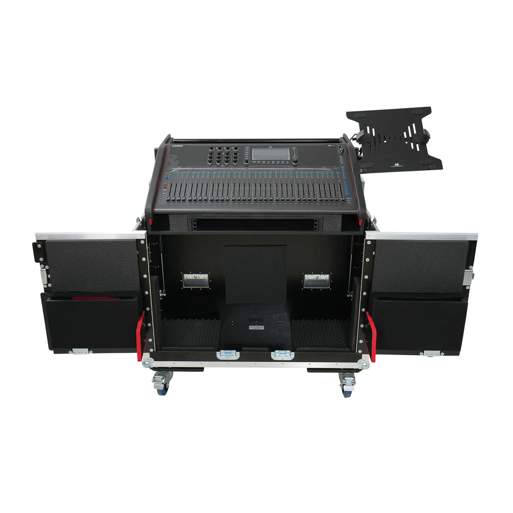 Allen and Heath QU-7 Flip-Ready Hydraulic Console Easy Retracting Lifting Case 1U and Laptop Display Arm by ZCASE