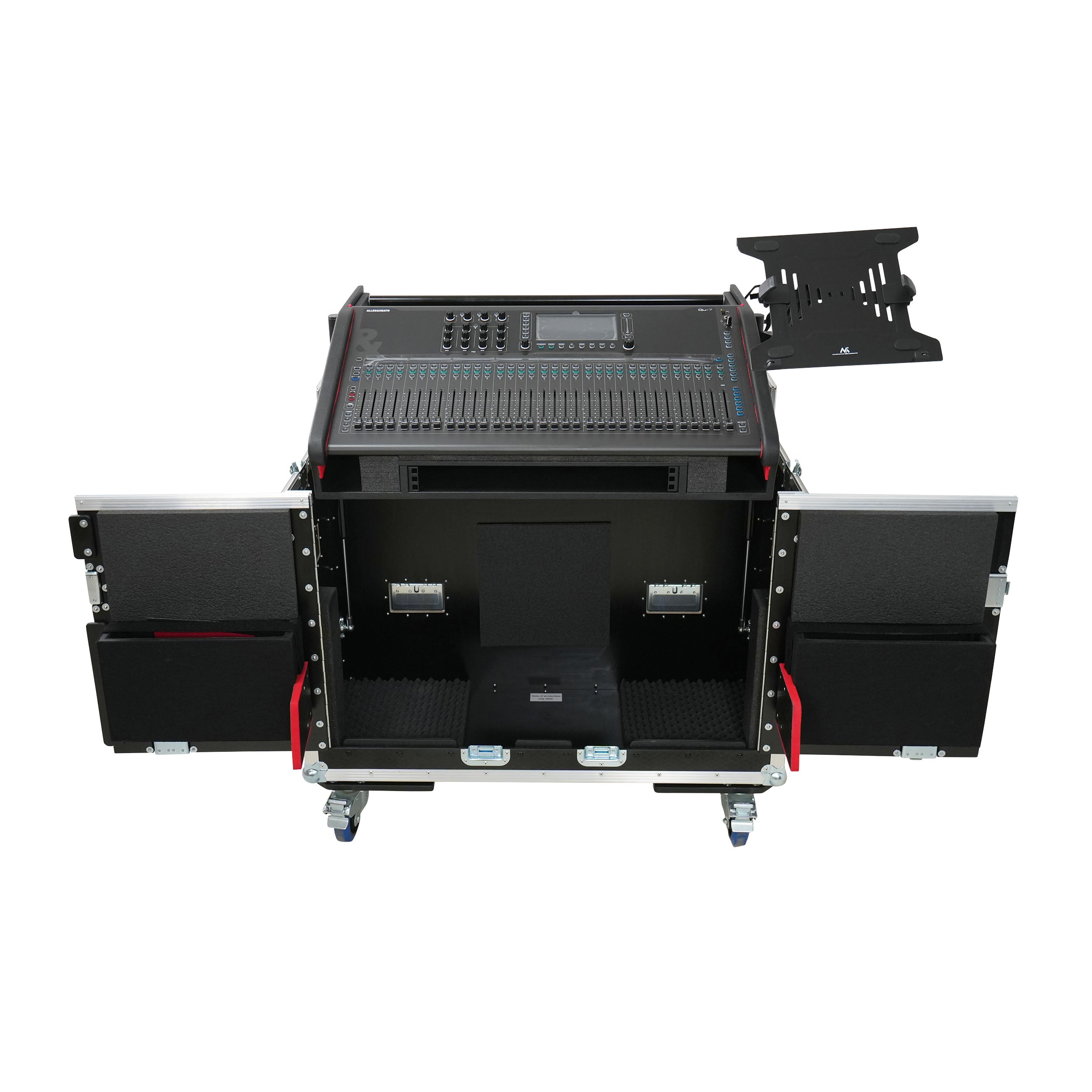 Allen and Heath QU-7 Flip-Ready Hydraulic Console Easy Retracting Lifting Case 1U and Laptop Display Arm by ZCASE
