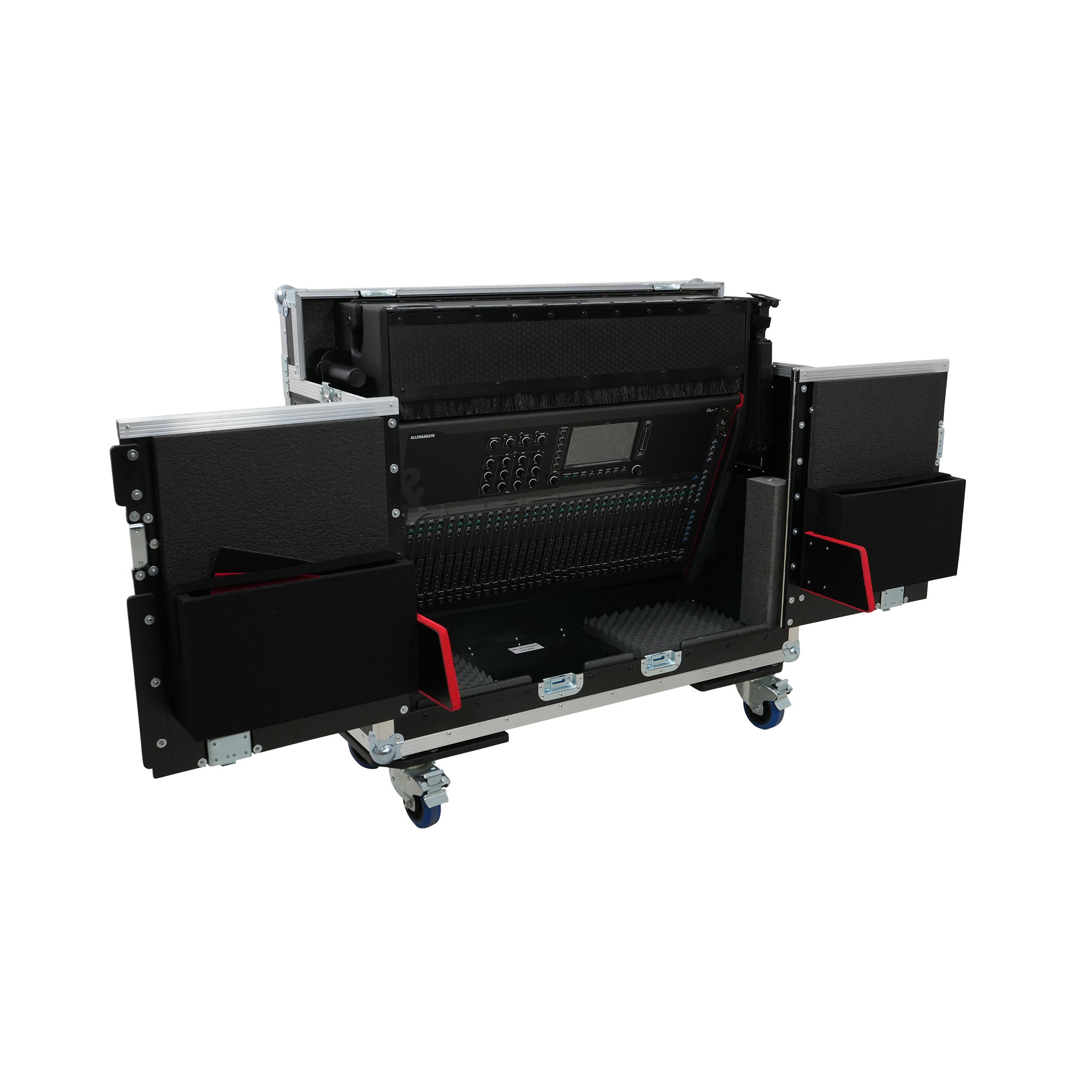 Allen and Heath QU-7 Flip-Ready Hydraulic Console Easy Retracting Lifting Case 1U and Laptop Display Arm by ZCASE