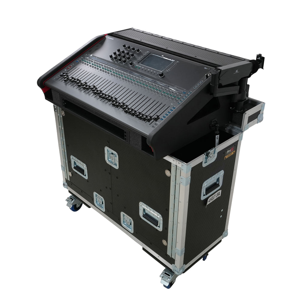 Allen and Heath QU-7 Flip-Ready Hydraulic Console Easy Retracting Lifting Case 1U and Laptop Display Arm by ZCASE