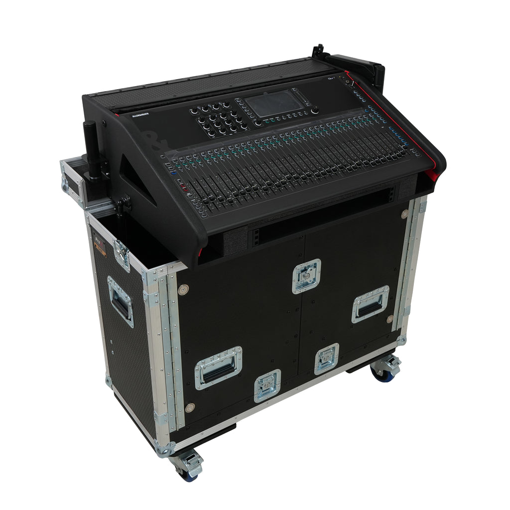 Allen and Heath QU-7 Flip-Ready Hydraulic Console Easy Retracting Lifting Case 1U and Laptop Display Arm by ZCASE