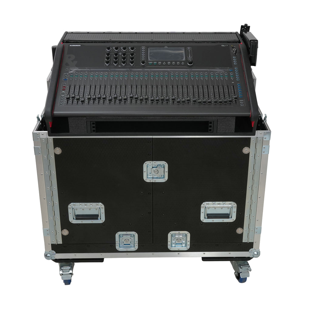 Allen and Heath QU-7 Flip-Ready Hydraulic Console Easy Retracting Lifting Case 1U and Laptop Display Arm by ZCASE