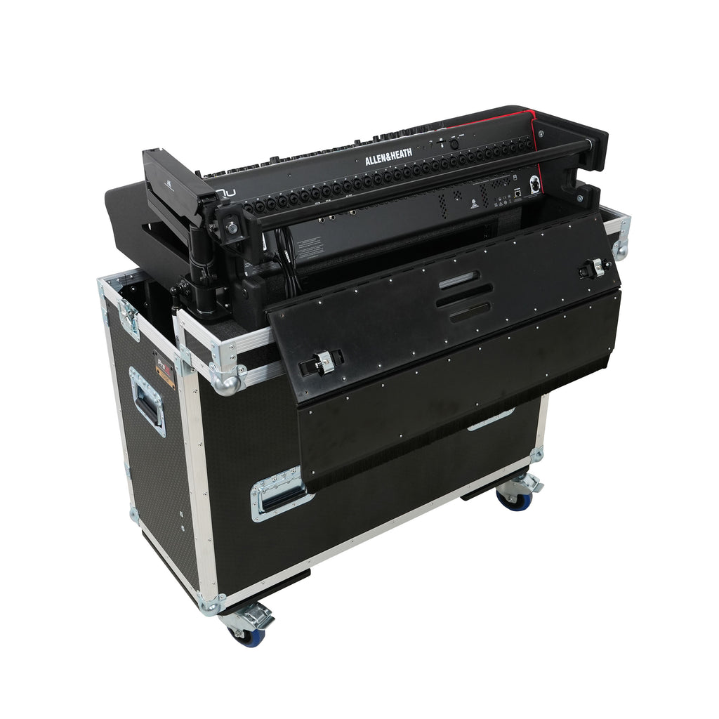 Allen and Heath QU-7 Flip-Ready Hydraulic Console Easy Retracting Lifting Case 1U and Laptop Display Arm by ZCASE