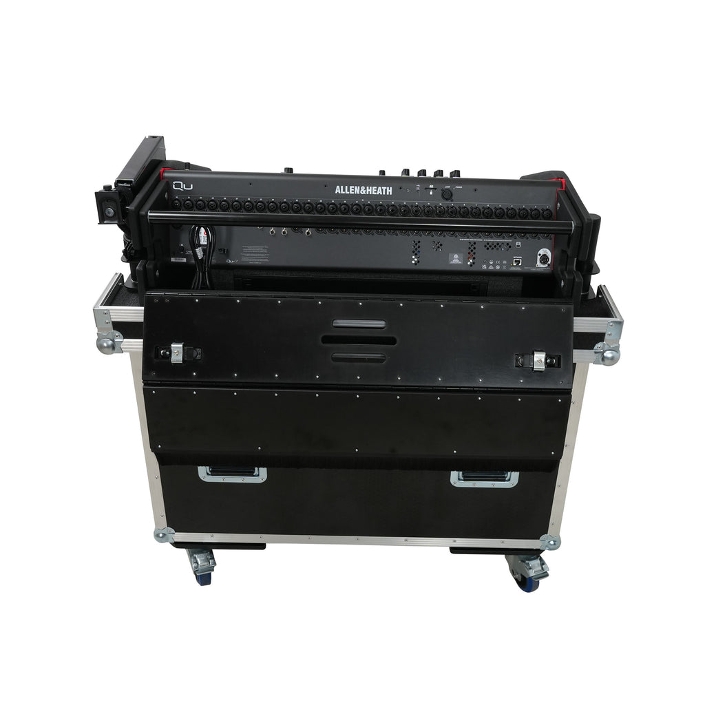Allen and Heath QU-7 Flip-Ready Hydraulic Console Easy Retracting Lifting Case 1U and Laptop Display Arm by ZCASE