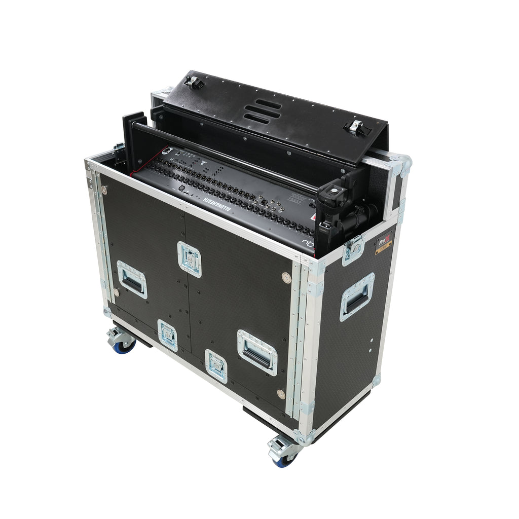 Allen and Heath QU-7 Flip-Ready Hydraulic Console Easy Retracting Lifting Case 1U and Laptop Display Arm by ZCASE