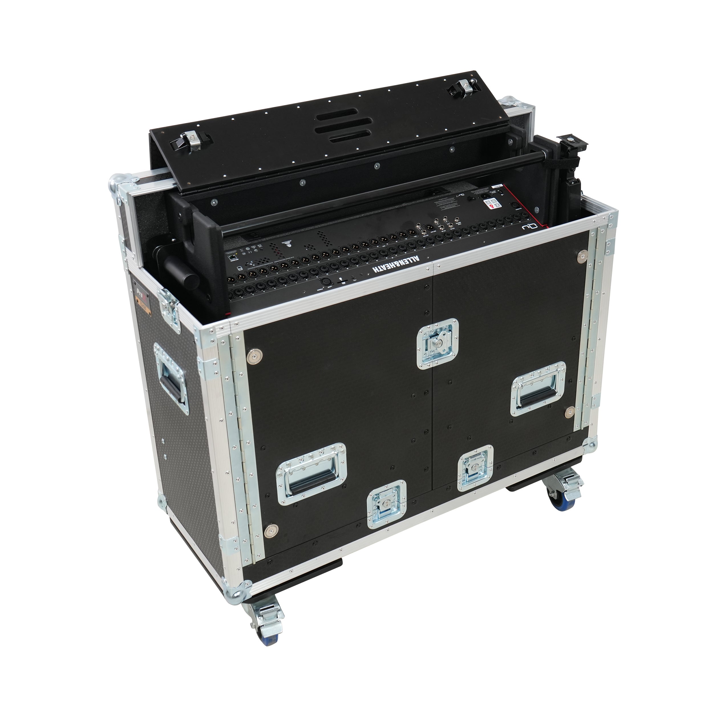 Allen and Heath QU-7 Flip-Ready Hydraulic Console Easy Retracting Lifting Case 1U and Laptop Display Arm by ZCASE