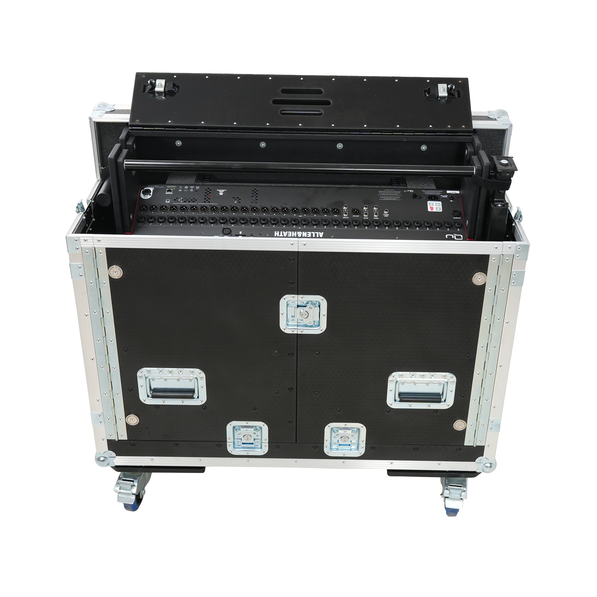 Allen and Heath QU-7 Flip-Ready Hydraulic Console Easy Retracting Lifting Case 1U and Laptop Display Arm by ZCASE