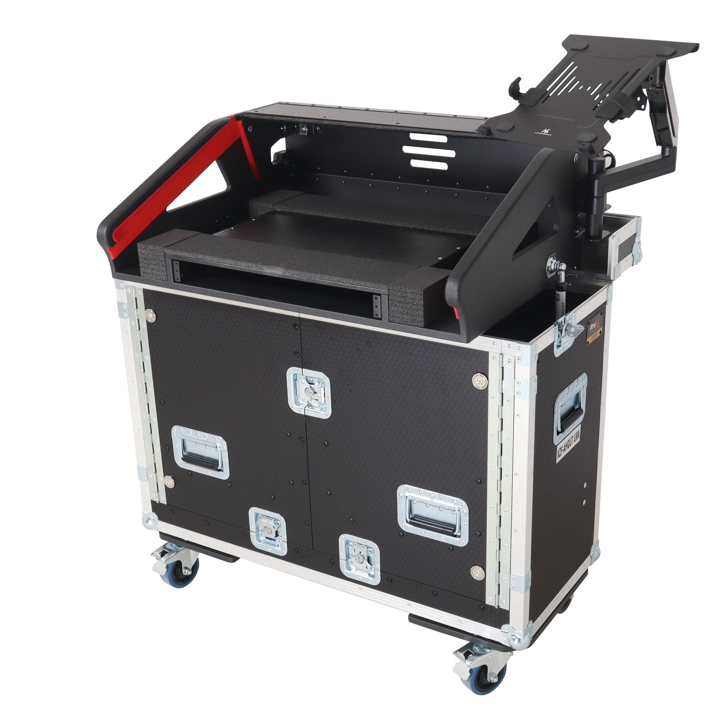 Allen and Heath QU-7 Flip-Ready Hydraulic Console Easy Retracting Lifting Case 1U and Laptop Display Arm by ZCASE