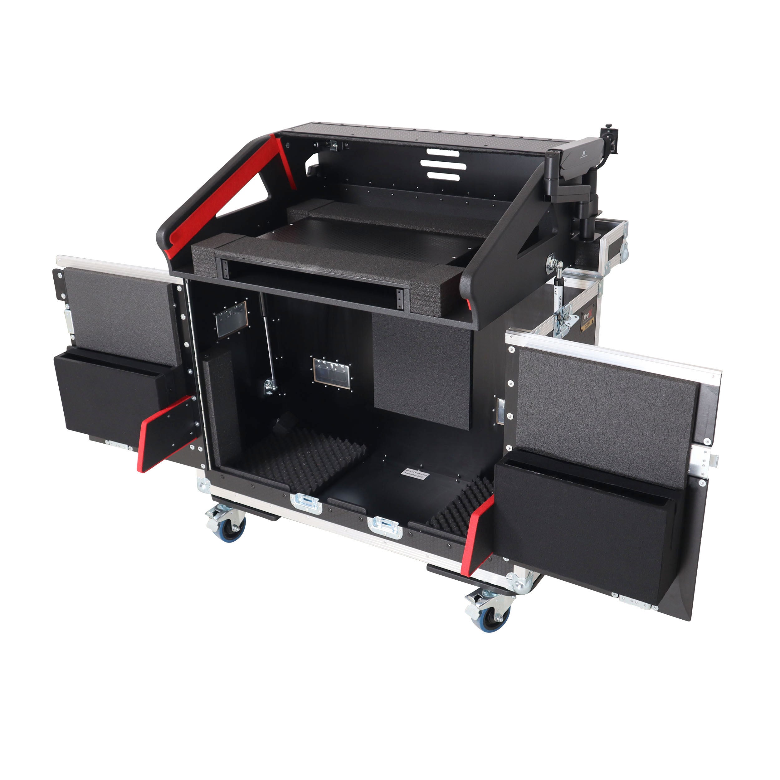 Allen and Heath QU-7 Flip-Ready Hydraulic Console Easy Retracting Lifting Case 1U and Laptop Display Arm by ZCASE