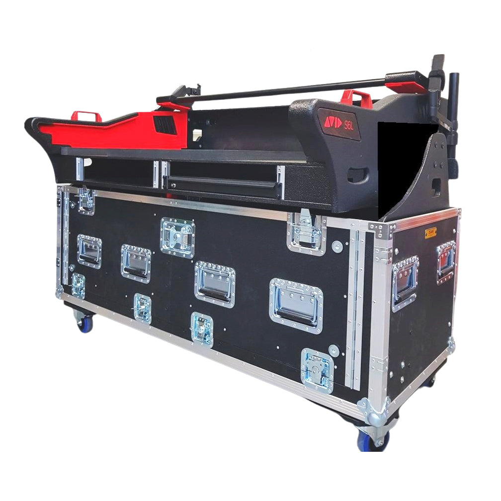 Avid Venue S6L-32D Flip-Ready Hydraulic Console Easy Retracting Lifting 2U Rack Space Detachable Case by ZCASE