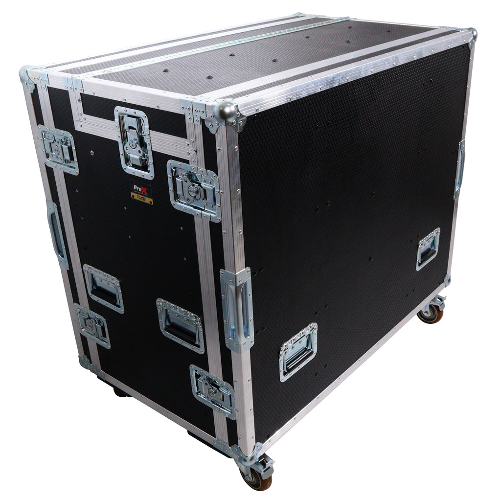 Mobile AV Broadcasting Streaming Recording Studio Workstation Case with 2x 4U Top 2x 12U Bottom