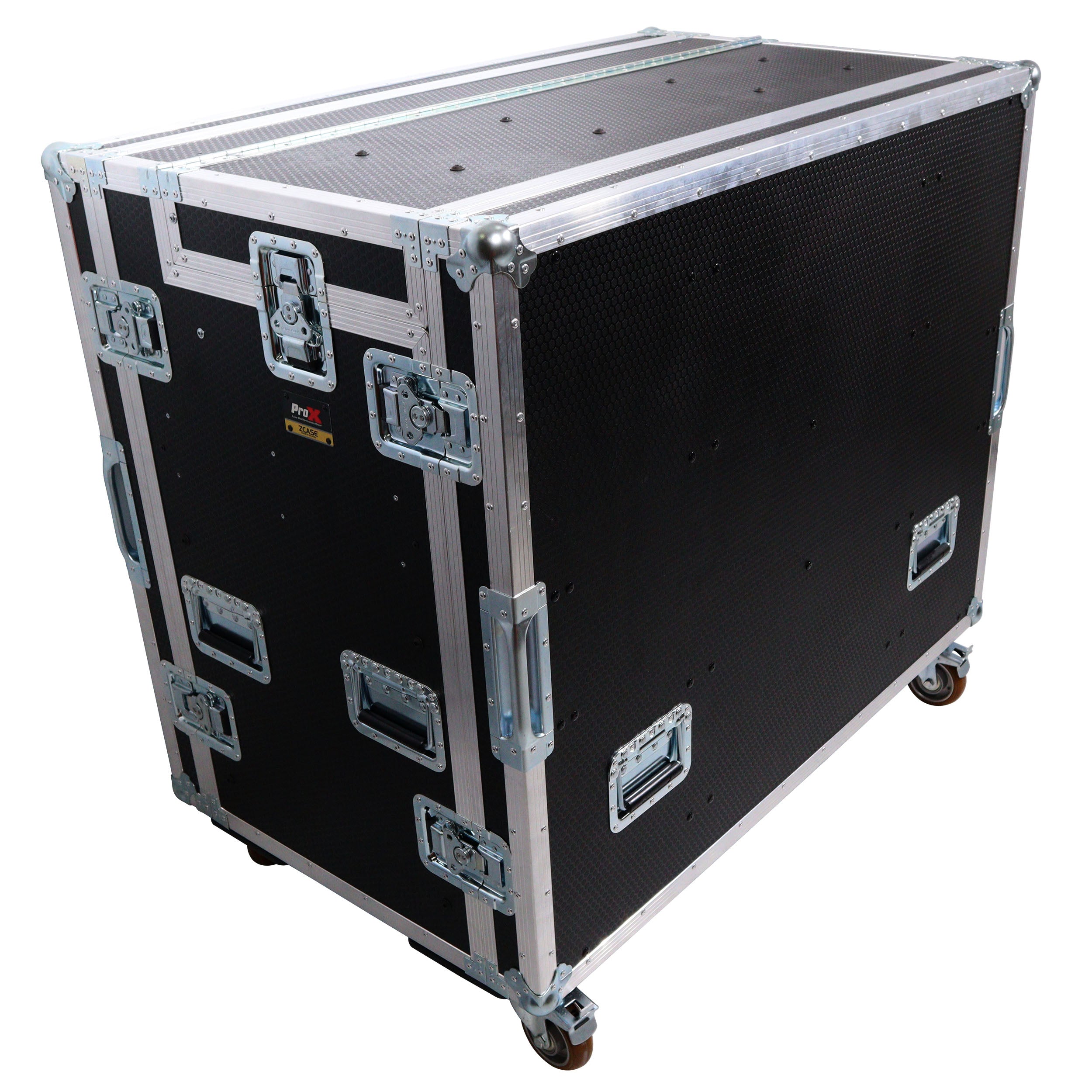 Mobile AV Broadcasting Streaming Recording Studio Workstation Case with 2x 4U Top 2x 12U Bottom