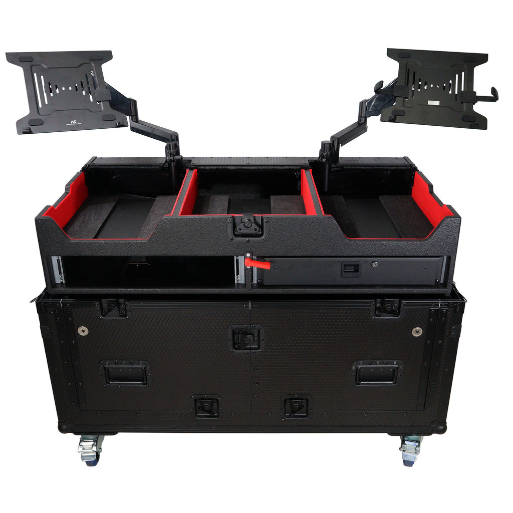 Flip-Ready Easy Retracting Hydraulic Lift Case for Pioneer CDJ-3000 and DJM-900 NXS2 System