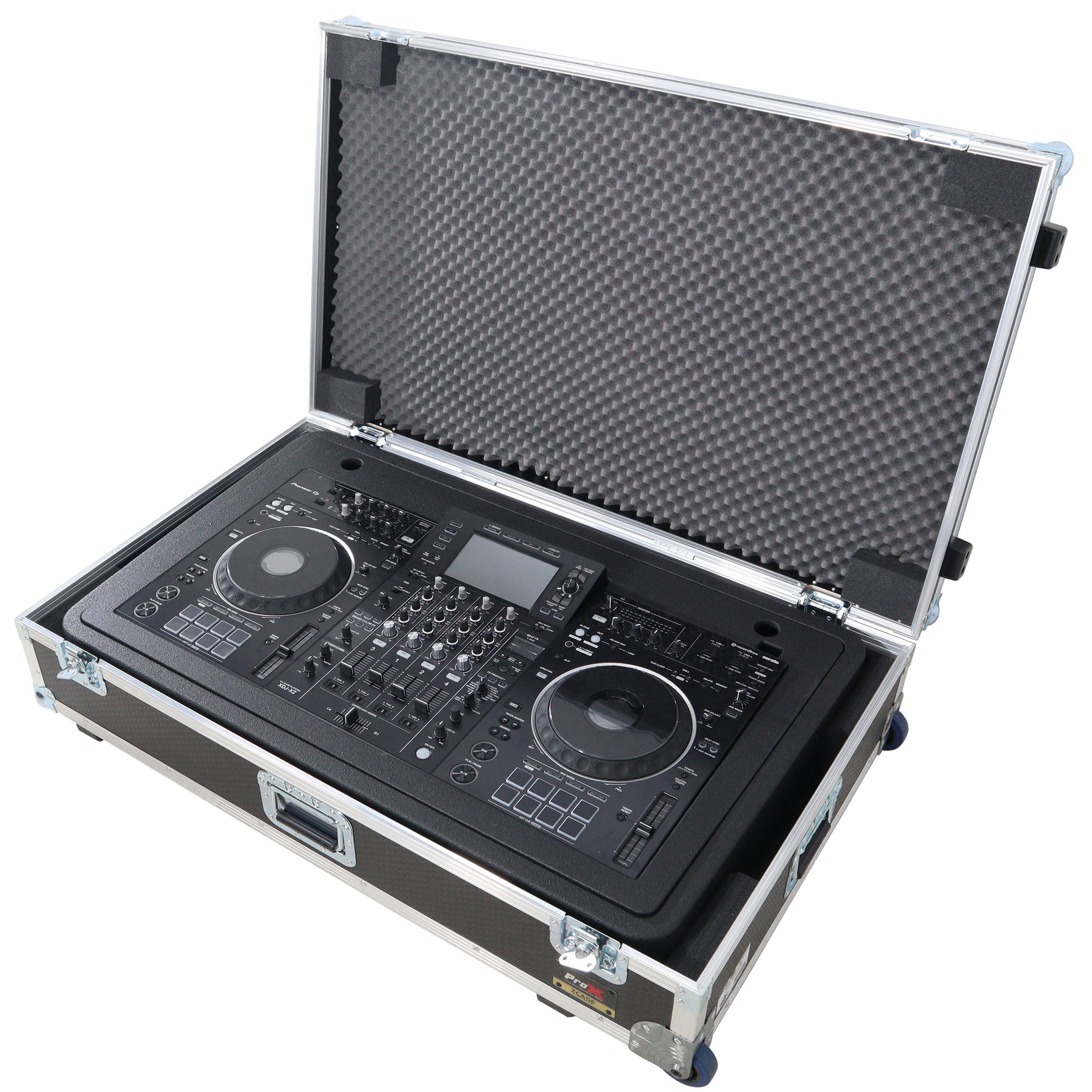 Set of Two ATA Flight Style Road Cases for ProX Control Tower DJ Podium Travel Stand