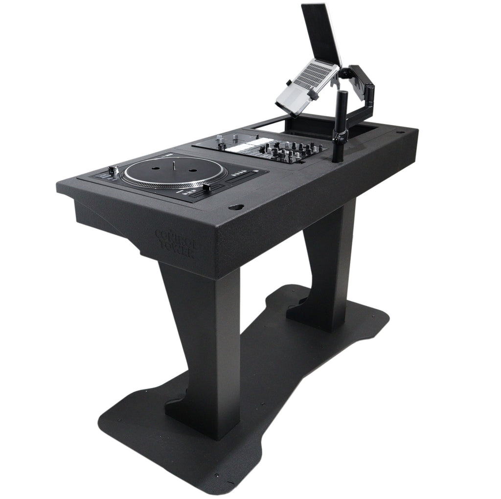 Control Tower DJ Podium with Road Cases for Pioneer CDJ-3000 Denon SC6000 CD Players RANE Twelve Turntable