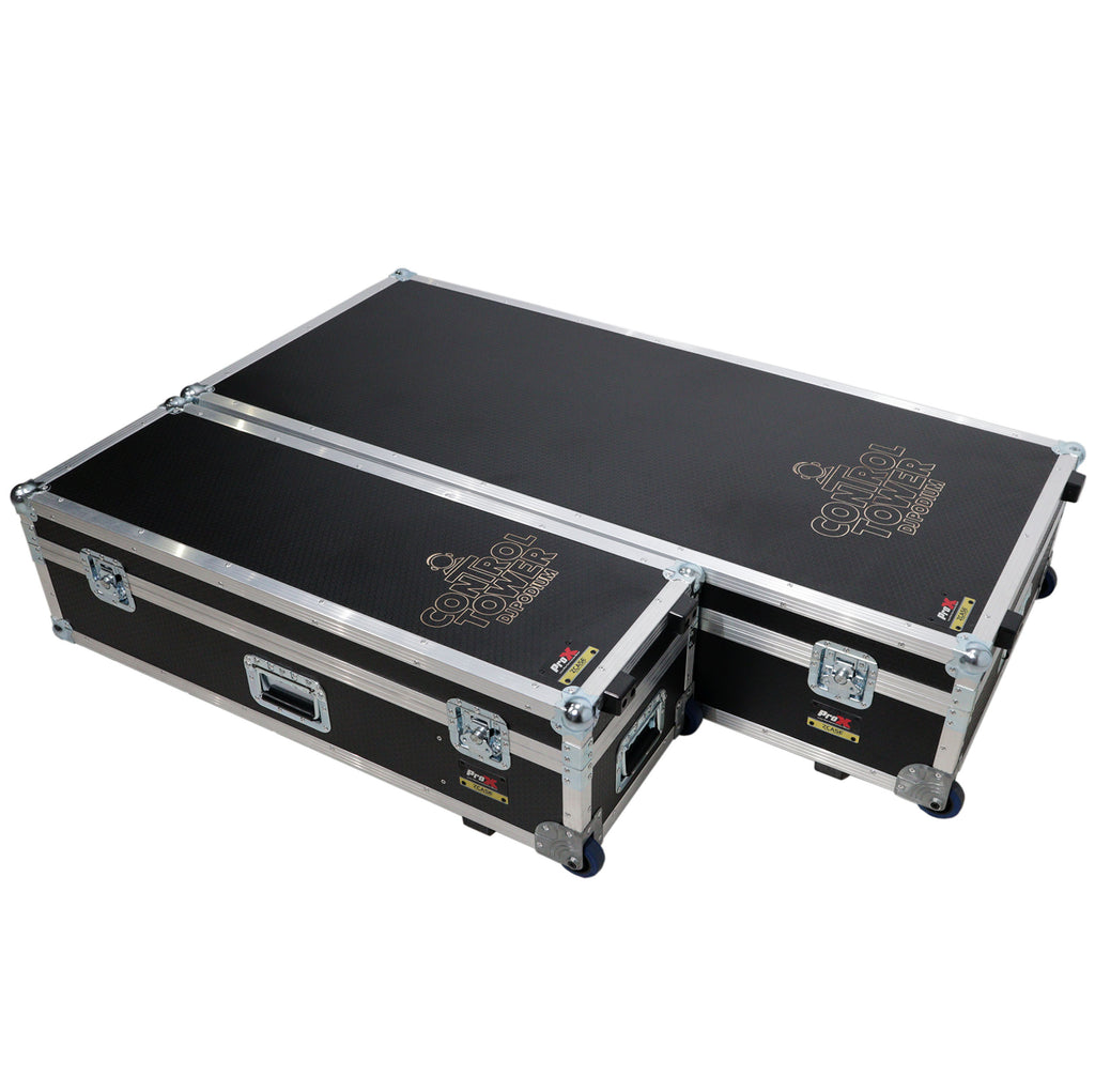 Control Tower DJ Podium with Road Cases for Pioneer CDJ-3000 Denon SC6000 CD Players RANE Twelve Turntable