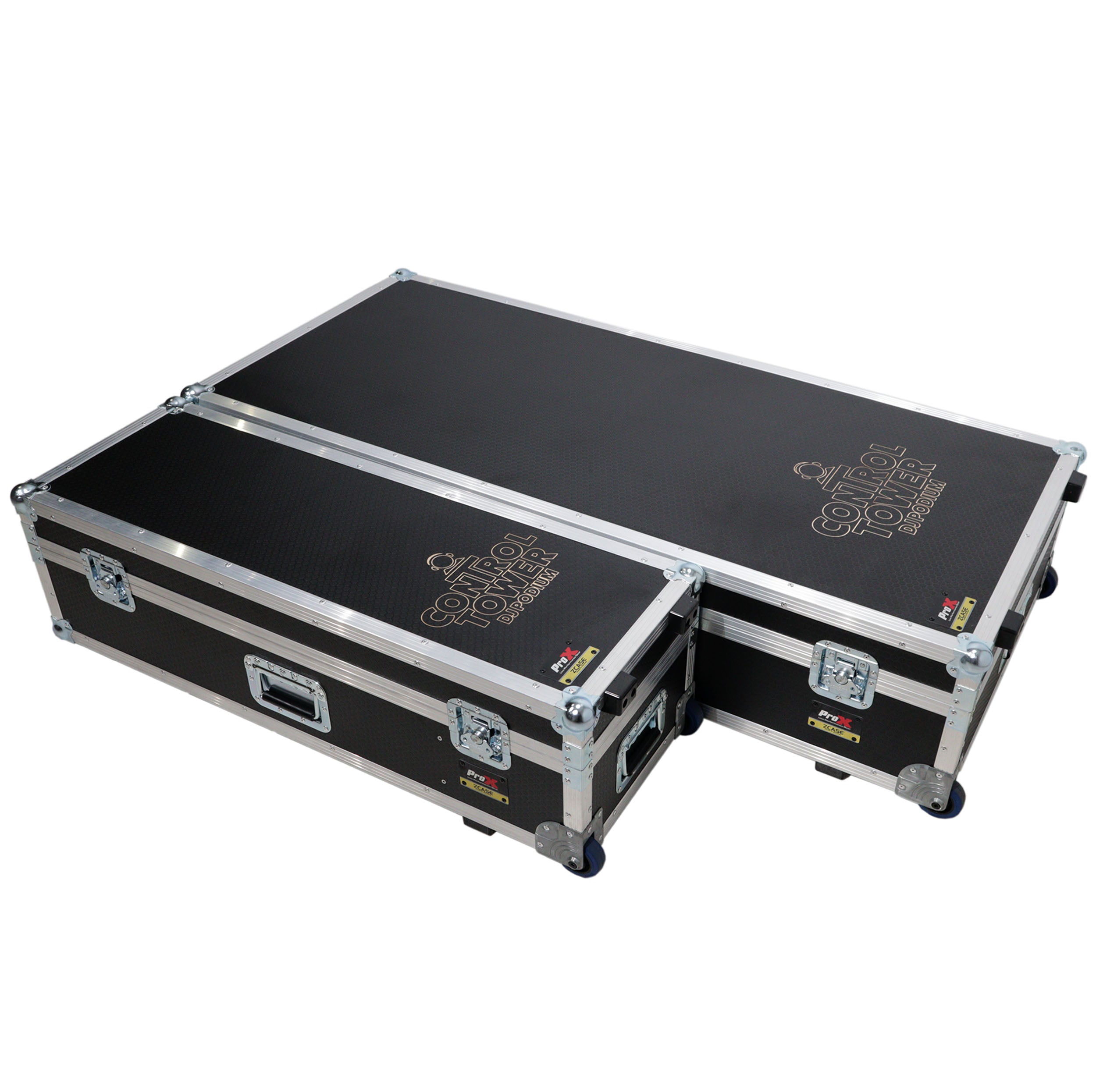 Control Tower DJ Podium with Road Cases for Pioneer CDJ-3000 Denon SC6000 CD Players RANE Twelve Turntable