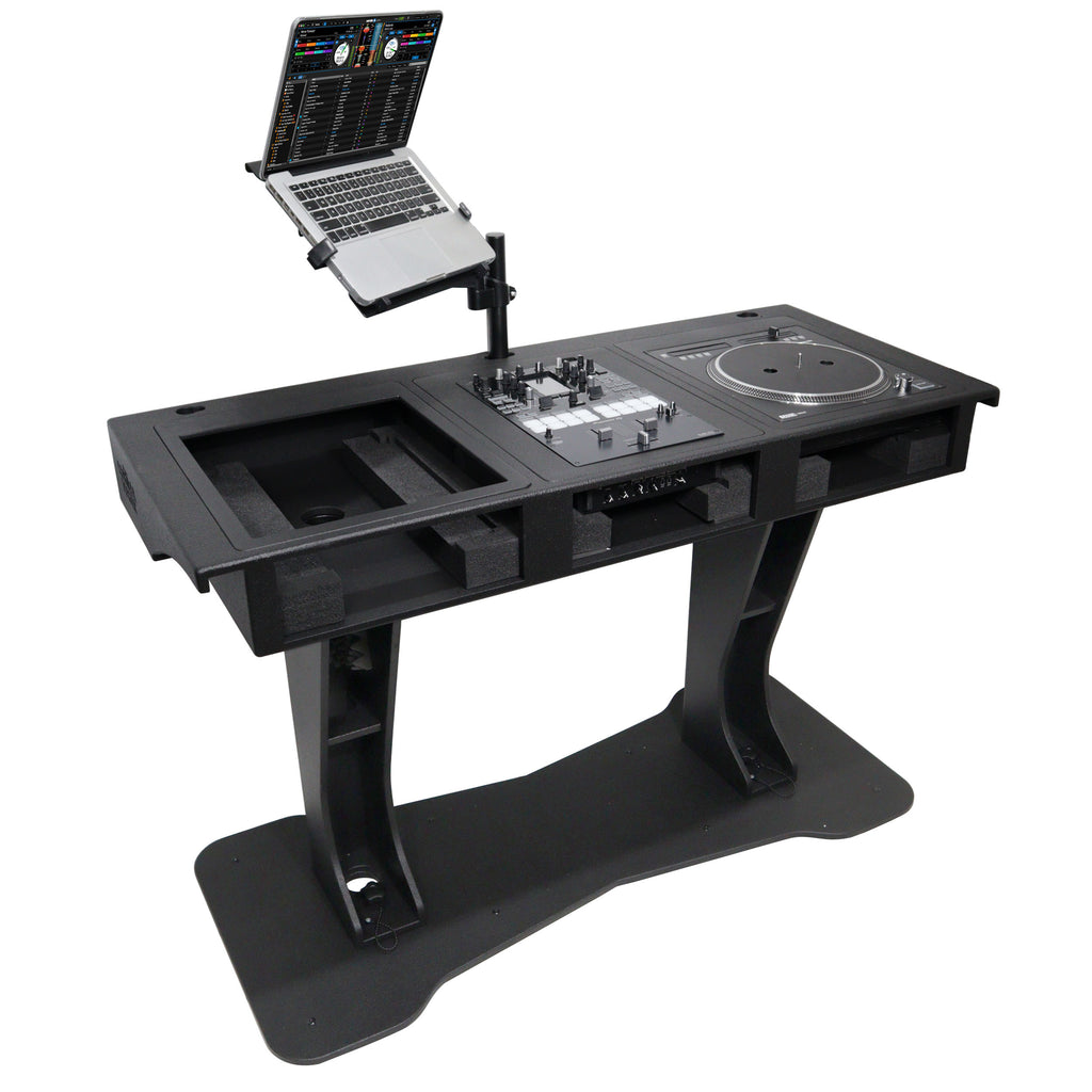 Control Tower DJ Podium with Road Cases for Pioneer CDJ-3000 Denon SC6000 CD Players RANE Twelve Turntable