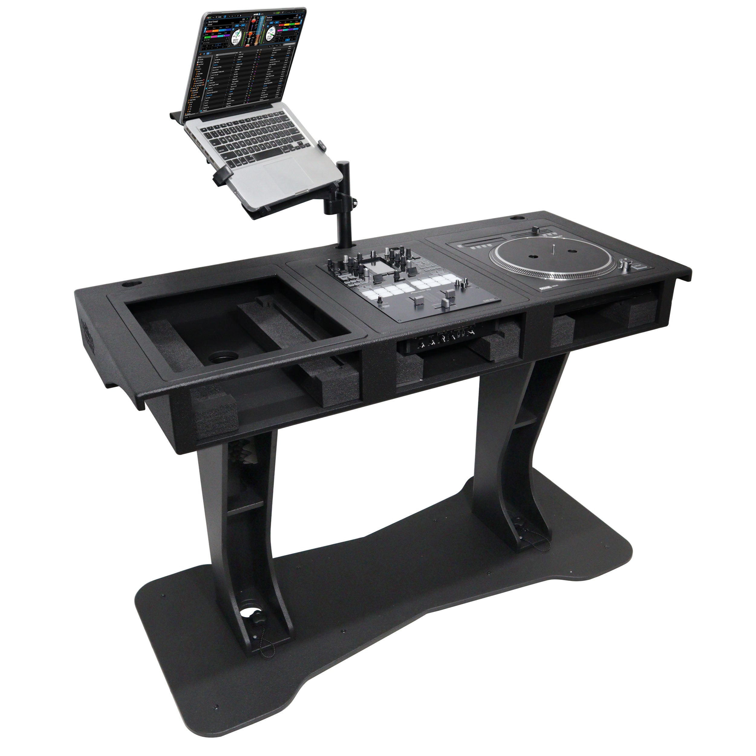Control Tower DJ Podium with Road Cases for Pioneer CDJ-3000 Denon SC6000 CD Players RANE Twelve Turntable