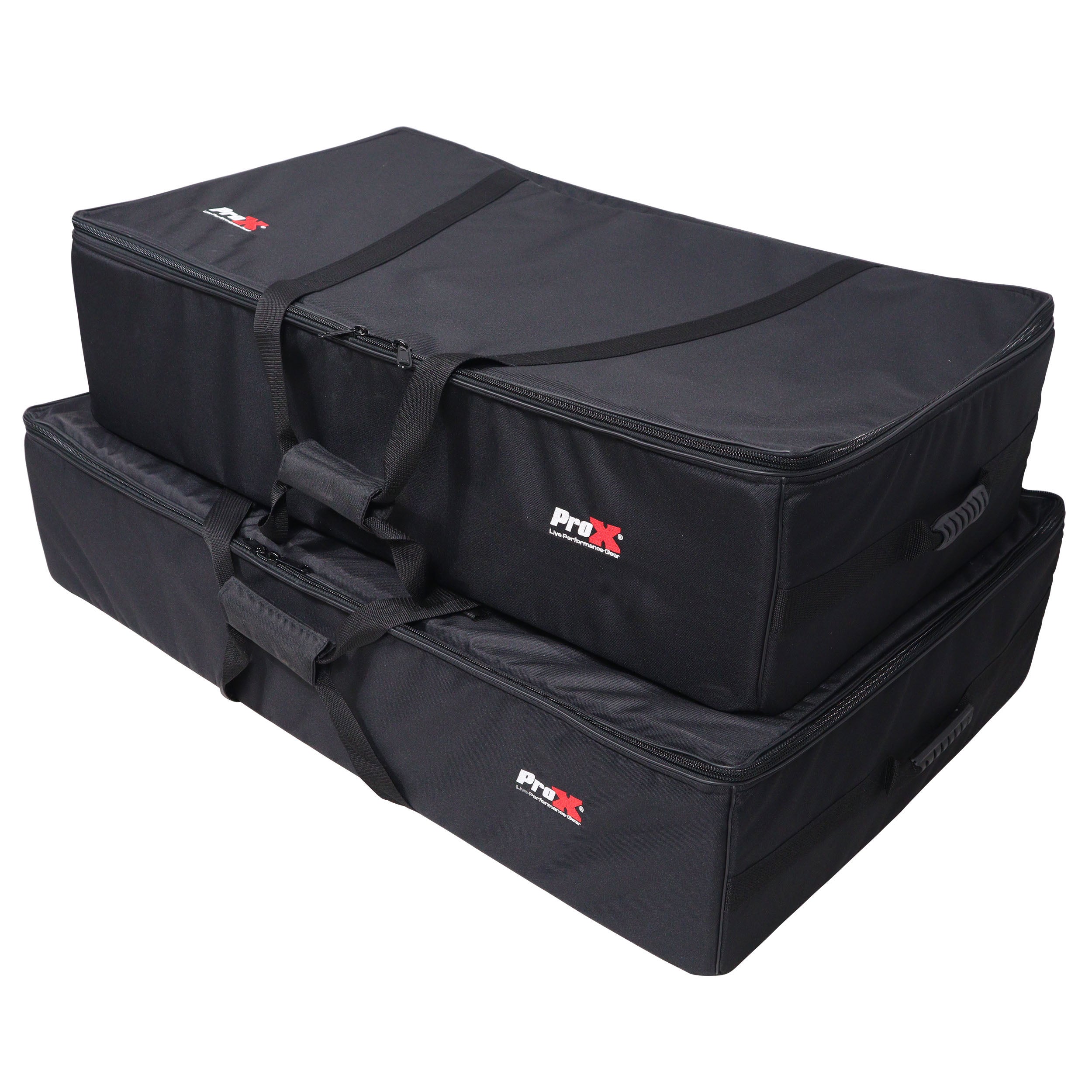 Set of Two Padded Carrying Travel Bags for ProX Control Tower DJ Podium
