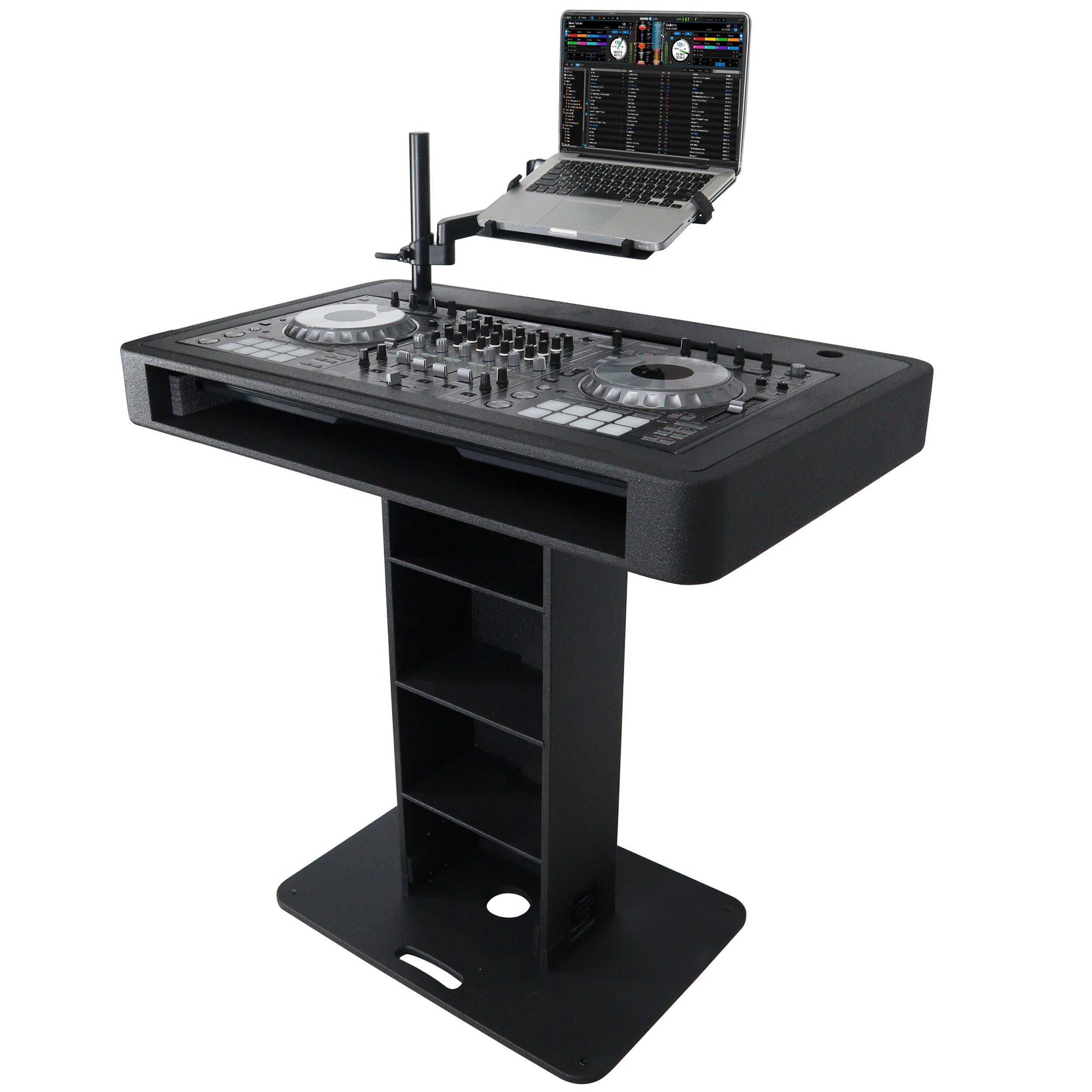 Control Tower DJ Podium for Pioneer DDJ-REV7 XDJ-XZ FLX10 RANE Four- Black Finish