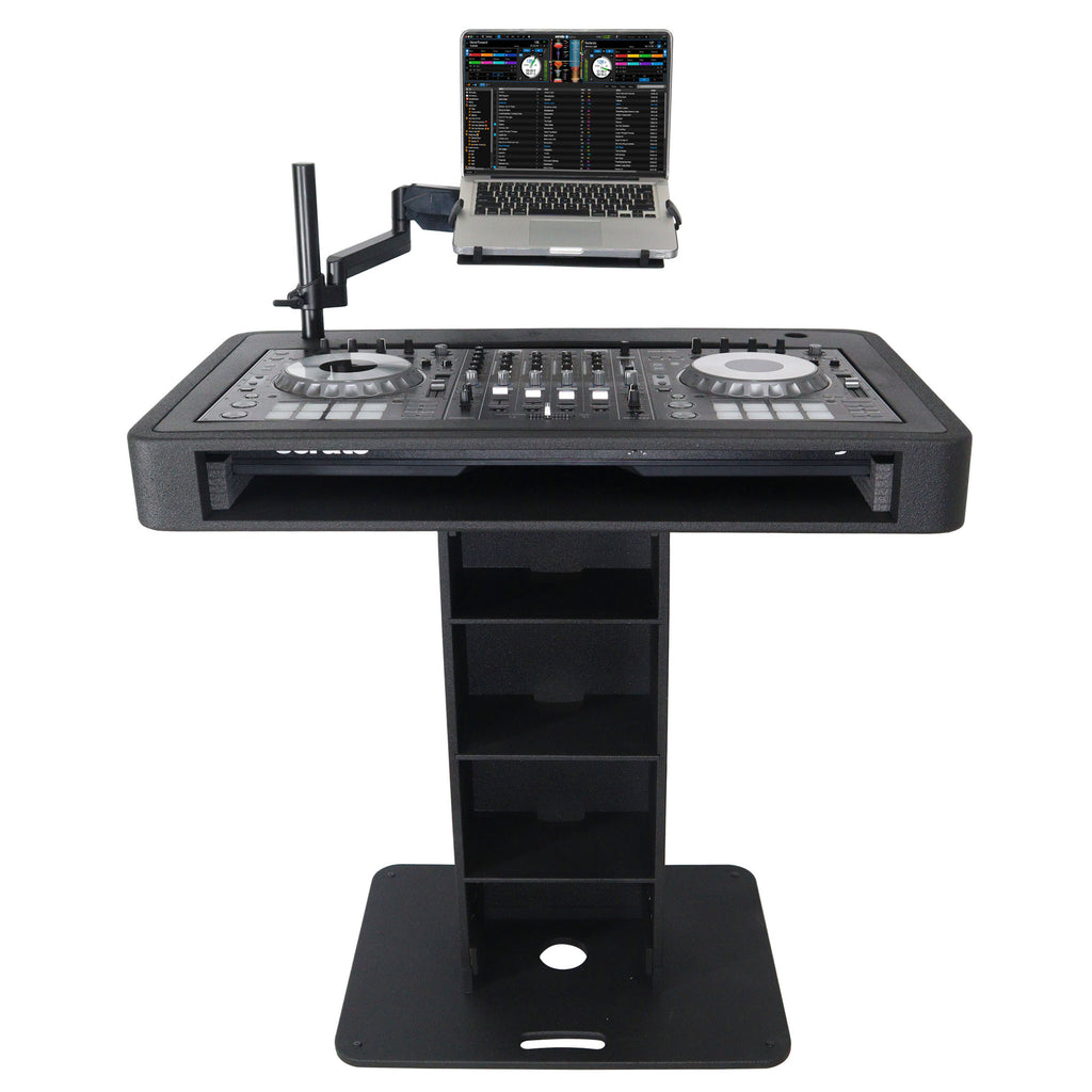 Control Tower DJ Podium for Pioneer DDJ-REV7 XDJ-XZ FLX10 RANE Four- Black Finish