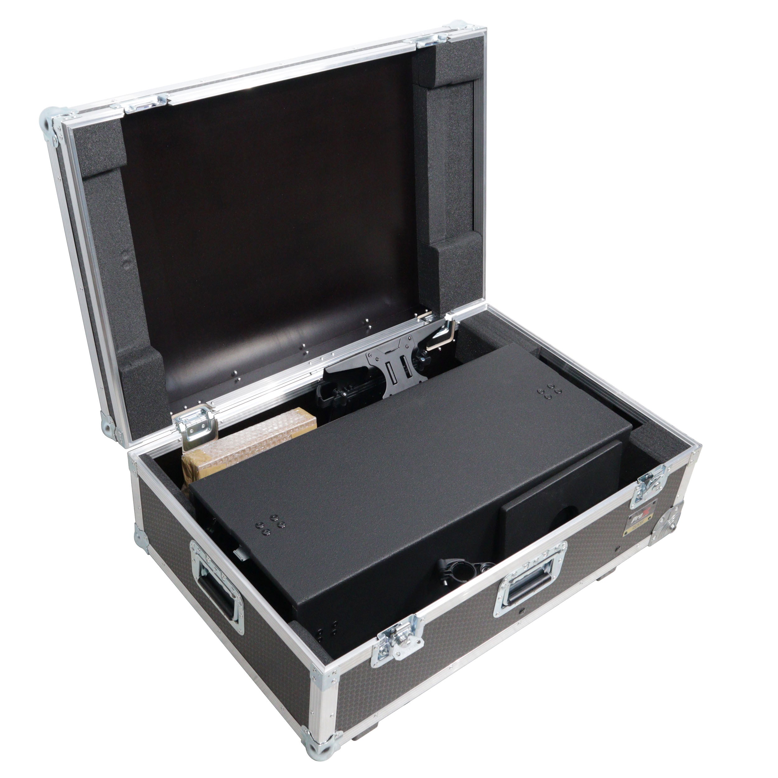 Control Tower DJ Podium with Road Cases for Pioneer DDJ-REV7 XDJ-XZ FLX10 RANE Four - Black Finish