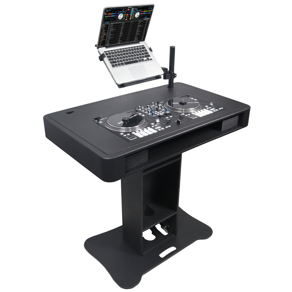 Control Tower DJ Podium with Road Cases for Pioneer DDJ-REV7 DDJ-FLX10 XDJ-XZ  RANE Four - Black Finish