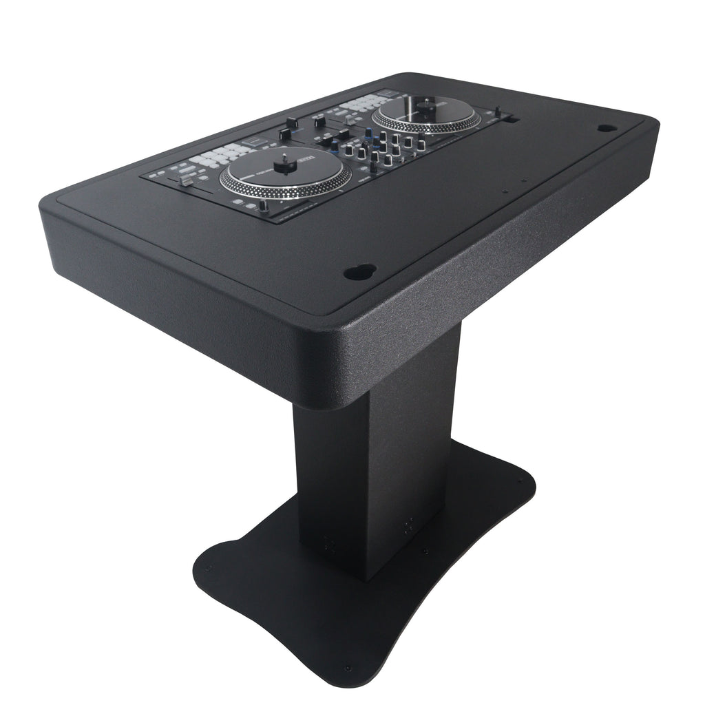 Control Tower DJ Podium with Road Cases for Pioneer DDJ-REV7 DDJ-FLX10 XDJ-XZ  RANE Four - Black Finish